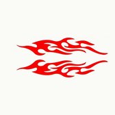 EPIN | Autocollant de voiture | Flammes | 2 pièces | ROUGE