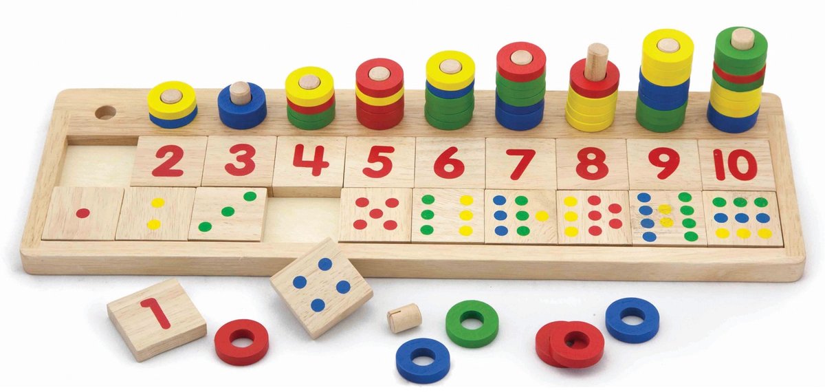 Viga Toys - Match de Getallen - Tel- Reken- en Sorteerspel