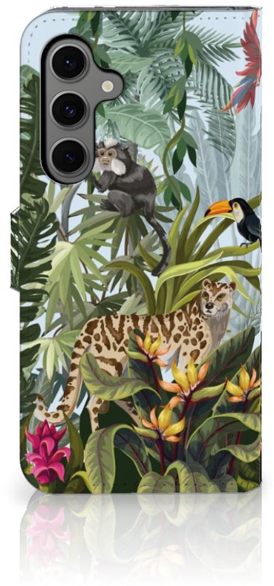 Telefoonhoesje met Pasjes voor Samsung Galaxy S24 FE Jungle