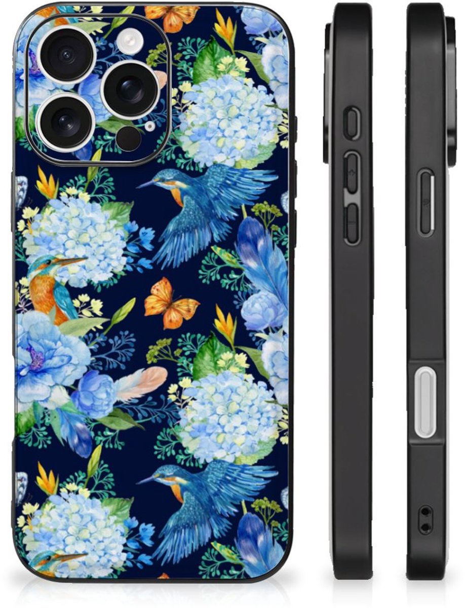Dierenprint Telefoonhoesje voor iPhone 16 Pro IJsvogel