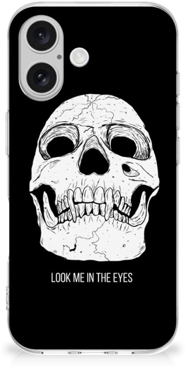 Back Cover voor Silicone Back Case iPhone 16 Skull Eyes