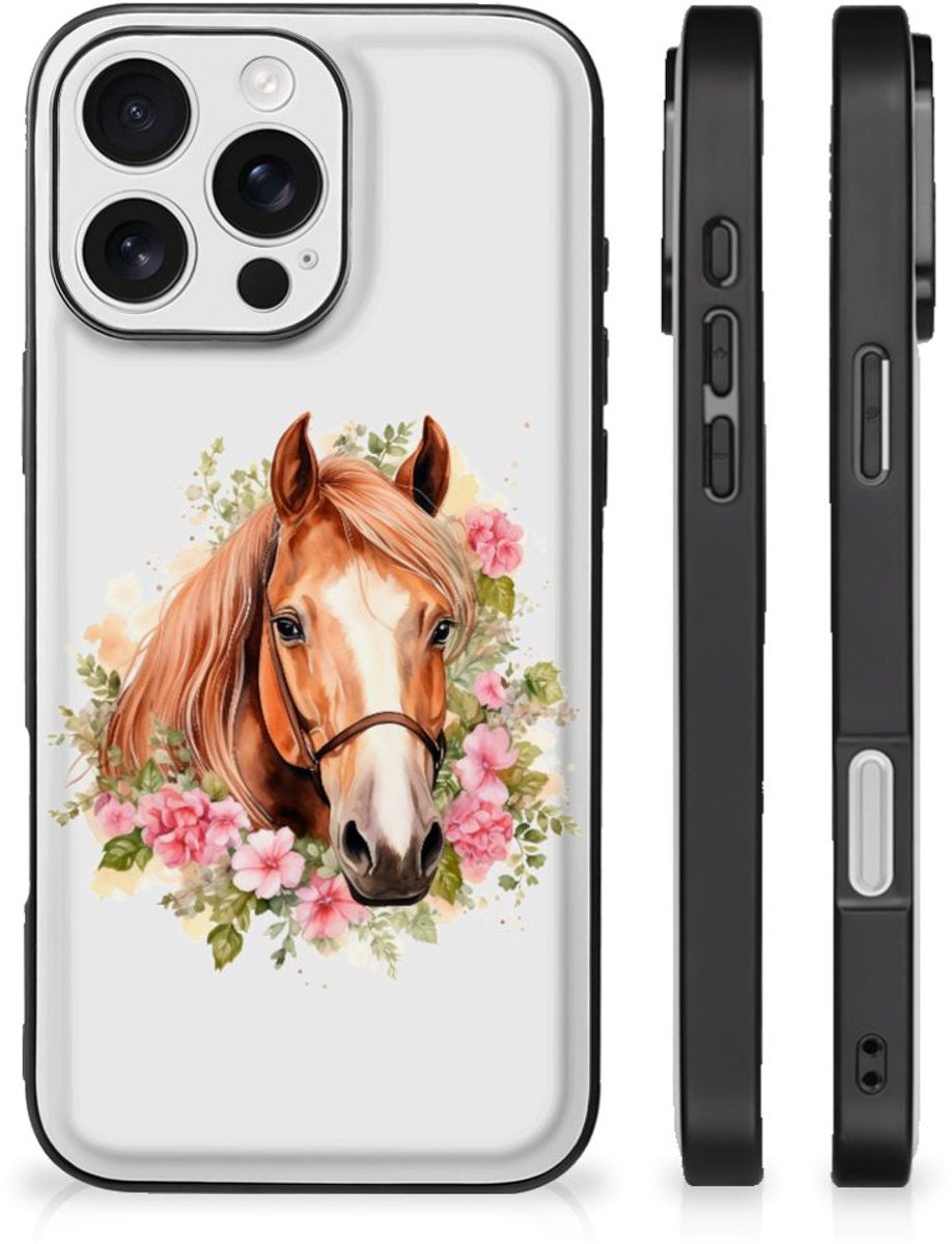 Dierenprint Telefoonhoesje voor iPhone 16 Pro Paard