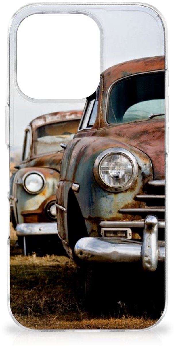 iPhone 16 Pro Siliconen Hoesje met foto Vintage Auto