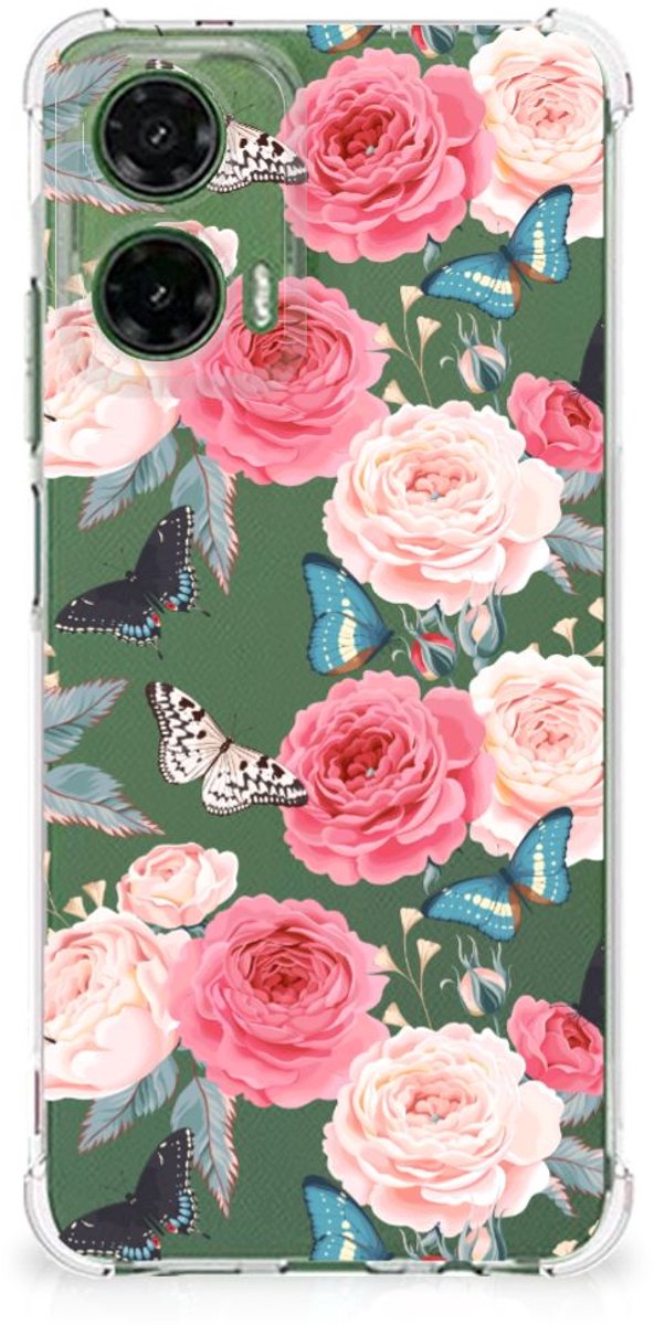 Motorola Moto G35 Case Butterfly Roses