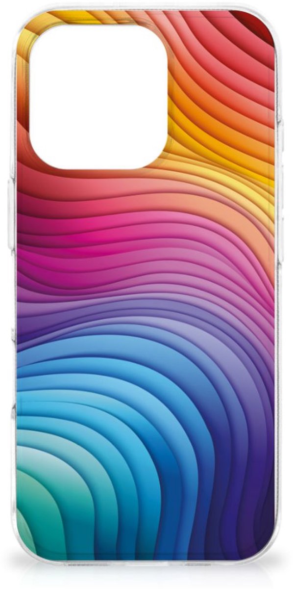 TPU Hoesje voor iPhone 16 Pro Max Regenboog