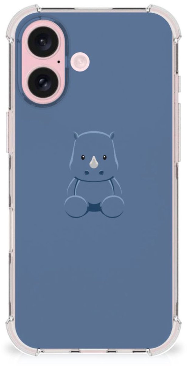 TPU Case Anti-Shock voor iPhone 16 Stevig Bumper Hoesje Baby Rhino
