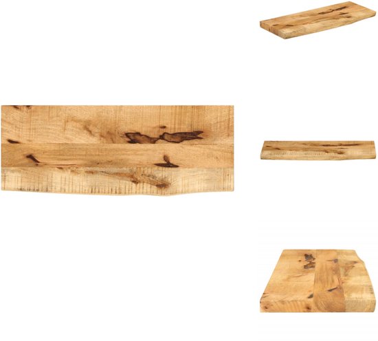 vidaXL Tafelblad met natuurlijke rand 160x40x3,8 cm massief mangohout
