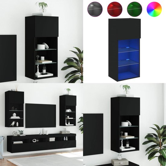 Tv-meubel met rgb led-verlichting en trendy praktisch