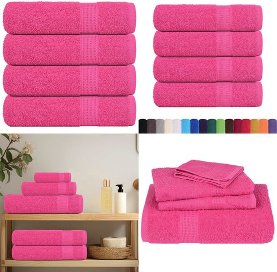 vidaXL Handdoeken SOLUND 10 st 600 g/m² 100x150 cm antracietkleur
