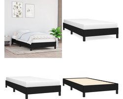vidaXL - Bedframe - zonder - matras - 90x190 - cm - stof - zwart