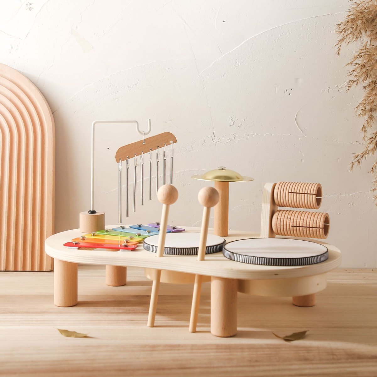 Speeltafel Baby - Muziektafel - Activiteiten tafel - Houten Speelgoed 1 jaar - Muziekinstrumenten - Speelgoedinstrument - Montessori - Educatief - Speeltafel voor kinderen - Speelgoed 1 jaar, 2 jaar en 3 jaar - Kidsdouche — afbeelding 4
