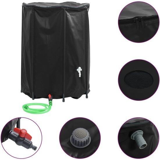 SYFUNLV 50L Rain Water Tub, Rain Barrel, Water Tank, Foldable with