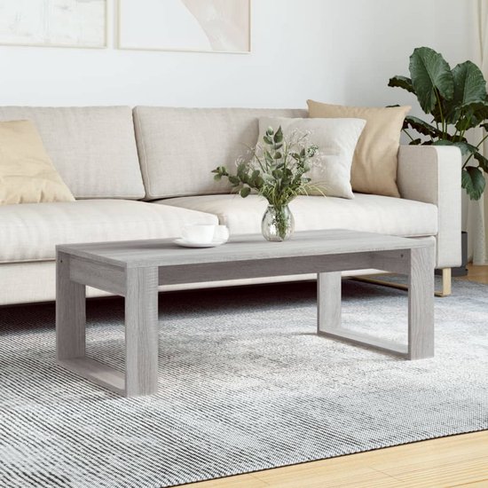 vidaXL Salontafel 102 x 50 x 36 cm, bois , chêne Sonoma gris