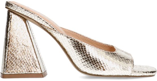 Sacha - Femme - Mules métallisées dorées à talon - Pointure 40