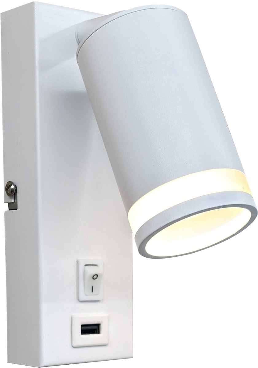 Olucia - TARA - Wandlamp - Wit - Vorm: Cilinder