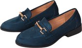Mocassins Livano Femme - À Talon - Chaussures Femme - Chaussures à enfiler-on - Bleu Marine - Pointure 43
