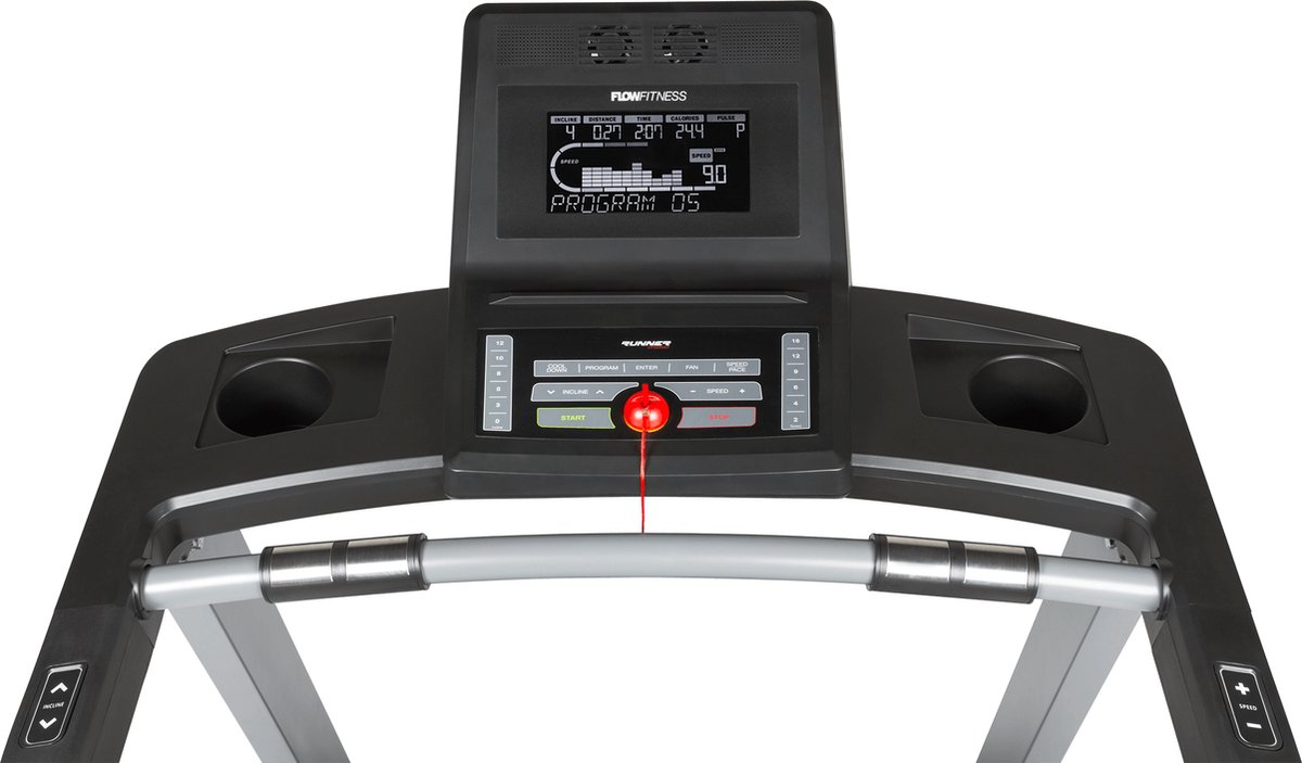 Flow Fitness Runner DTM2000i Loopband - Inklapbaar - 18 km/u - 12% Helling - 34 Programma’s - Bluetooth & Apps - Thuisgebruik thumbnail 4