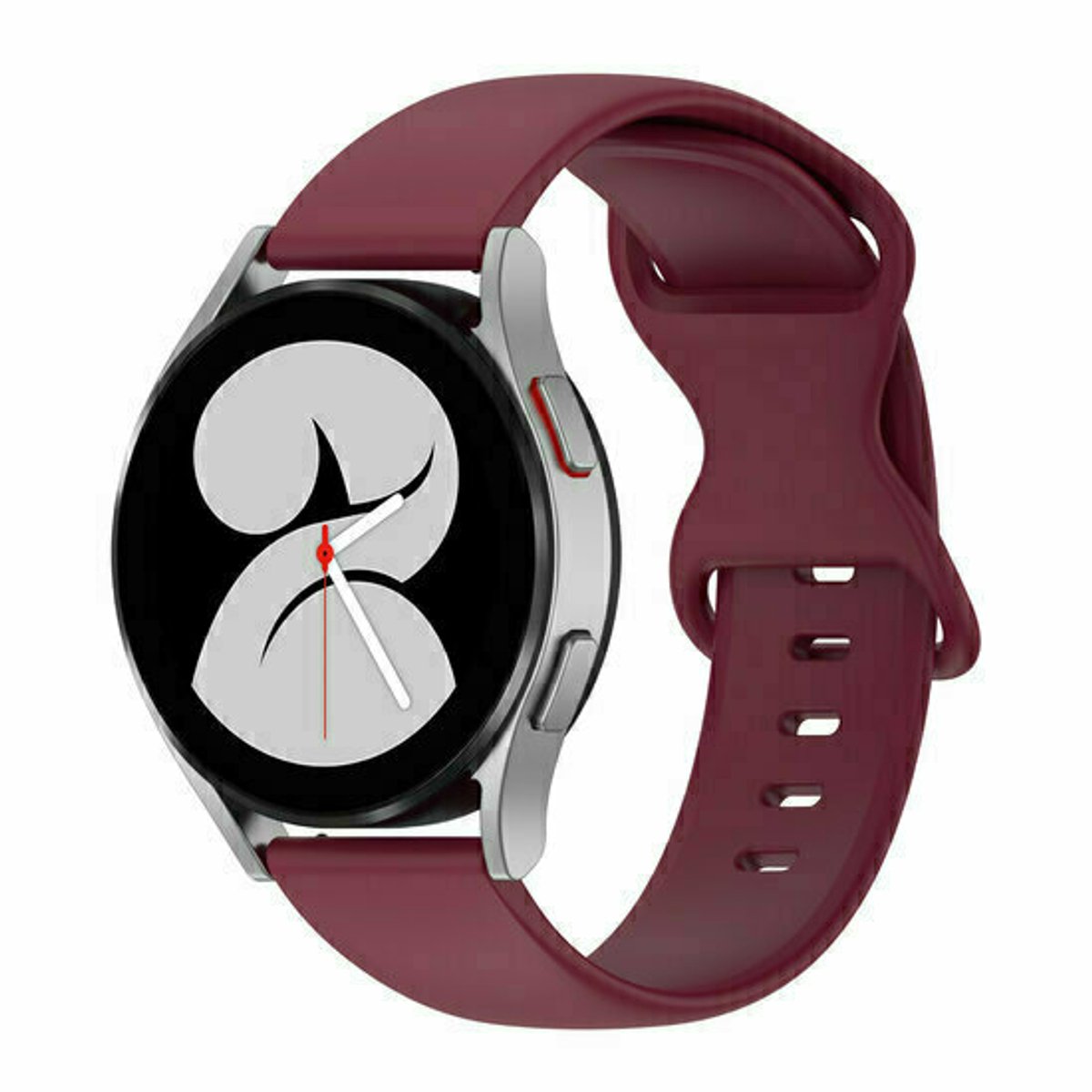 By Qubix - 22mm - Solid color sportband - Bordeaux - geschikt voor Huawei Watch 3 / 4 / 5 (pro) - 46mm & geschikt voor Huawei Watch GT / GT 2 / GT 3 (pro) / GT 4 (pro) / GT 5 (pro) / GT 6 (pro) 46mm / Ultimate