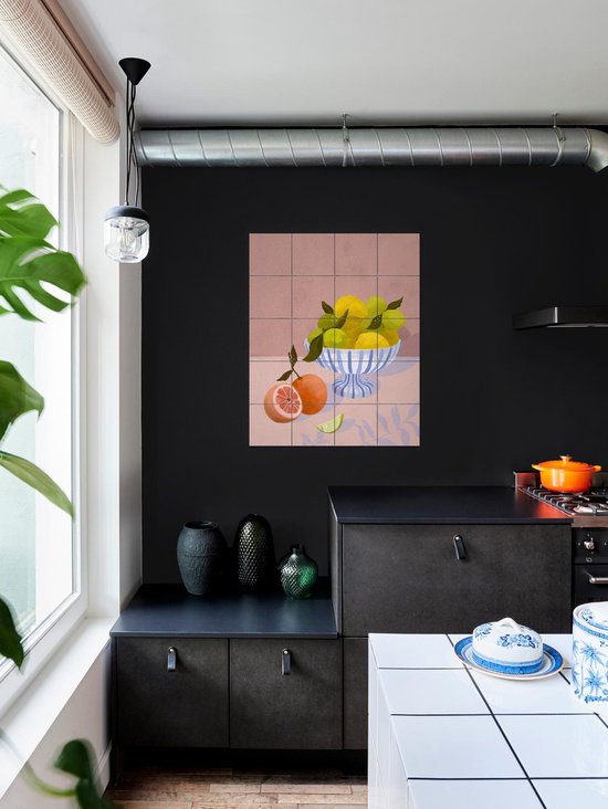 IXXI Bittersweet, Good Blauw - 80 x 100 cm - Support de suspension gratuit - Grande décoration murale et posters - Illustrations, Coloré, Ludique, Art numérique