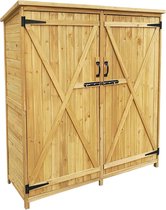 DailySupplies® Tuinkast Hout - Tuinkist - Tuinkasten voor Buiten - Tuinberging XXL - 130x50x155cm