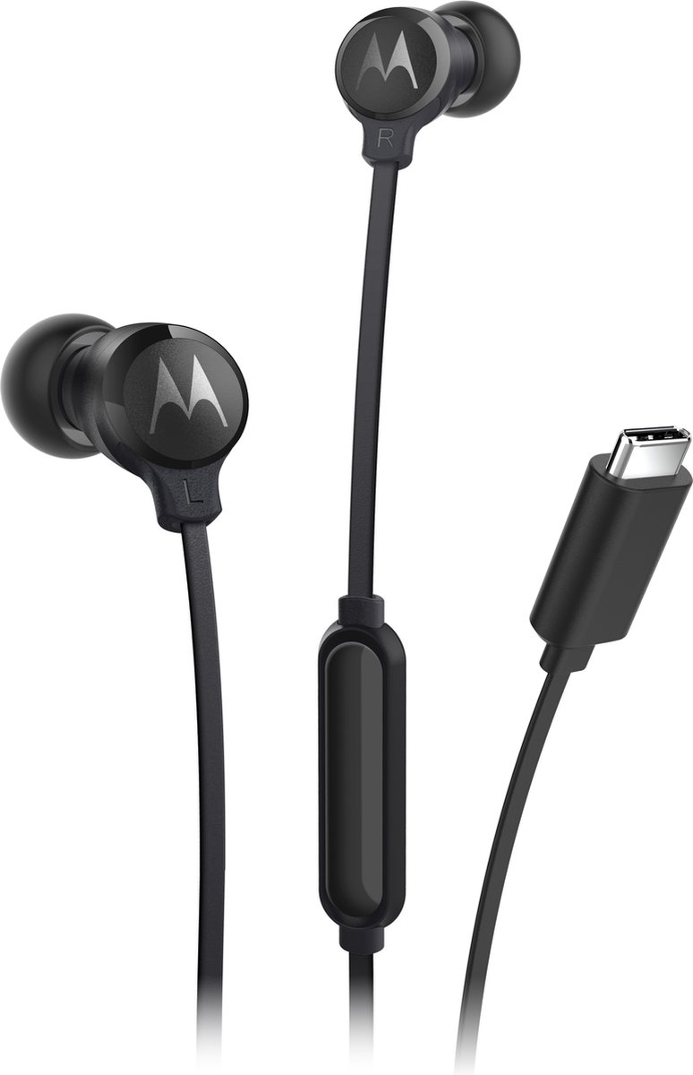 Motorola In Ear oordopjes Zwart Microfoon uitschakelbaar (mute)