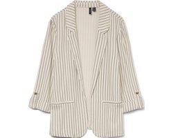 VERO MODA VMJESMILO 3/4 LOOSE BLAZER WVN GA NOOS Dames Blazer - Silver Lining Anja Obsidian