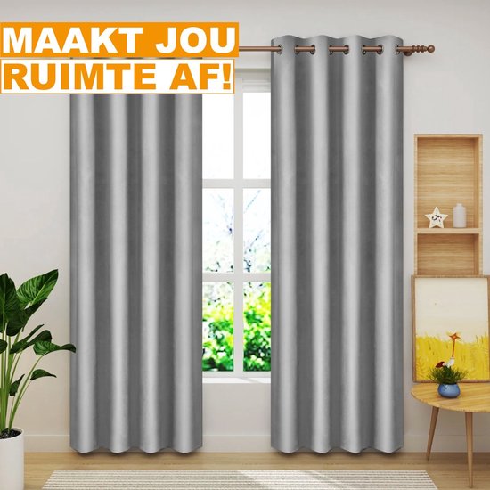 WOLTU Set van 2 Doorschijnende Gordijnen semi-verduisteringsgordijn 140x225cm,semi-verduisterend voor woonkamer en slaapkamer,Zand VH5860sd-2