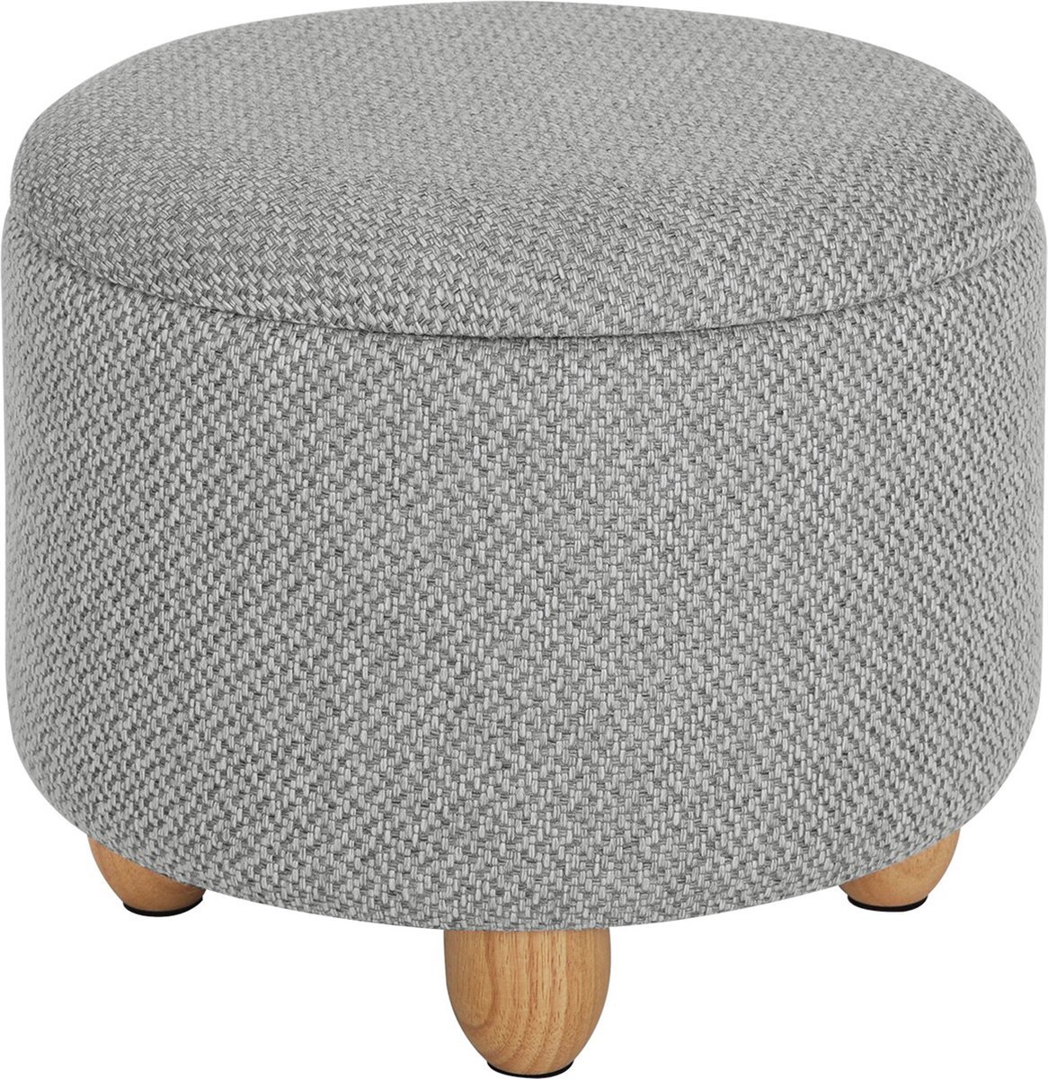 Bolt Edge Poef - Met opbergruimte - Grijs - 2-in-1 Zitbank - 39x39x40cm