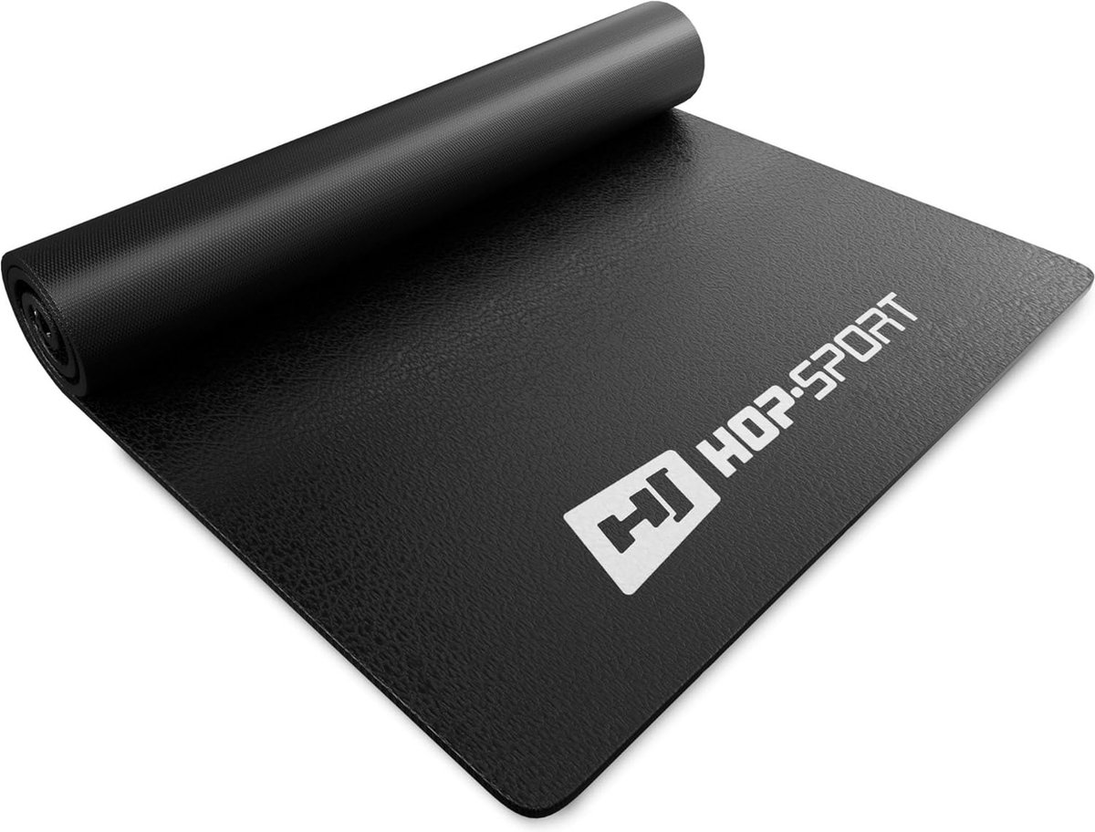 Hop-Sport Vloerbeschermingsmat PVC, Duurzame Fitnessmat van 0,6 mm Dik voor Thuisgym en Fitnessapparatuur, Beschermingsmat voor Sporttoestellen, Verkrijgbaar in 3 Formaten (160x70 cm)