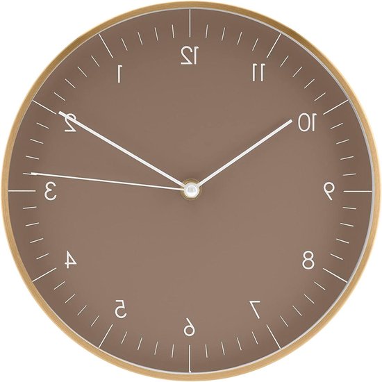 Timemark Minimalistische Wandklok 34 Cm - Rond Analoog Design - Eenvoudig & Stijlvol