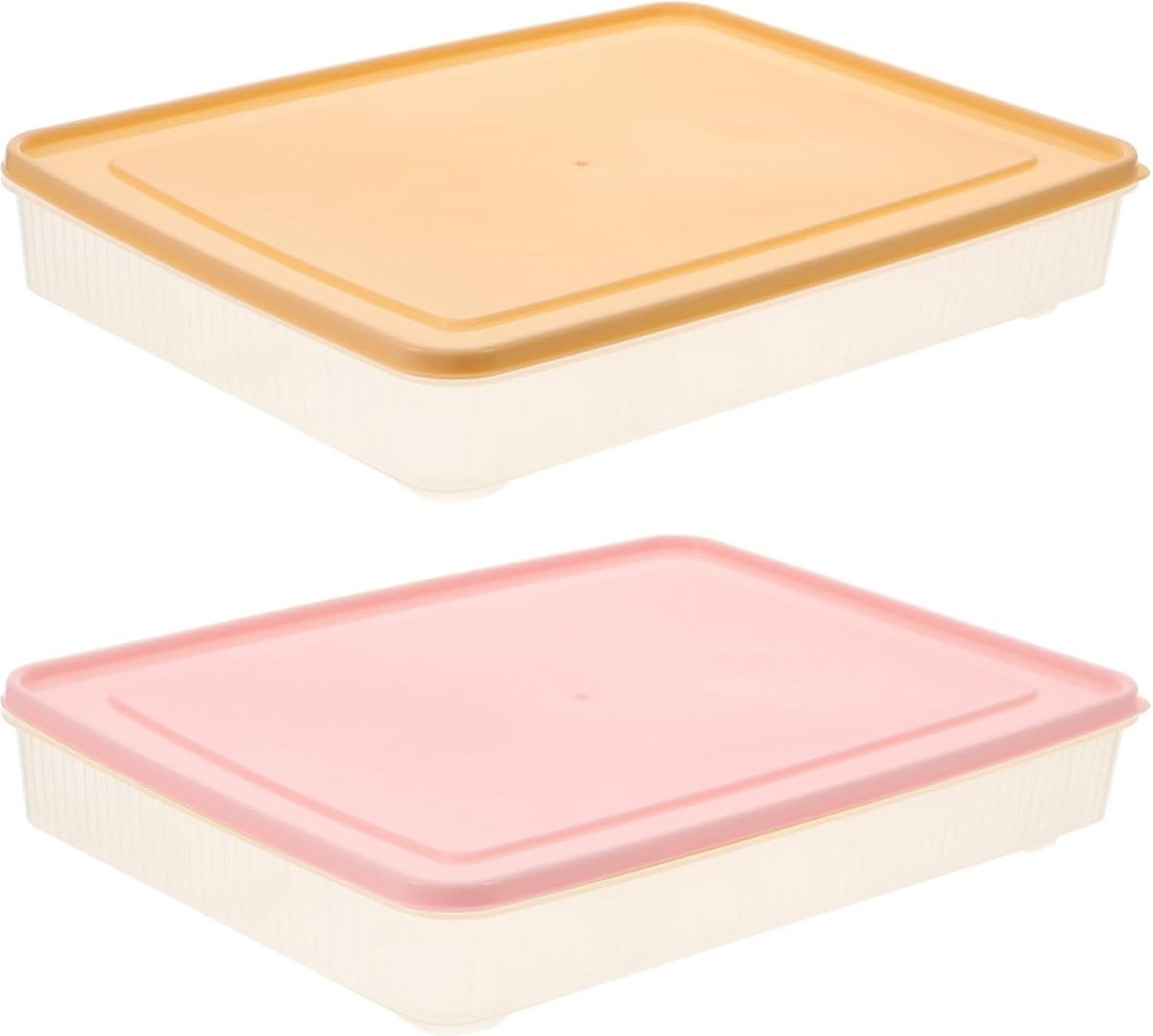 La'Moussawi ® Ruime en Handige Eieropbergdozen voor Koelkast en Keuken, Set van Twee