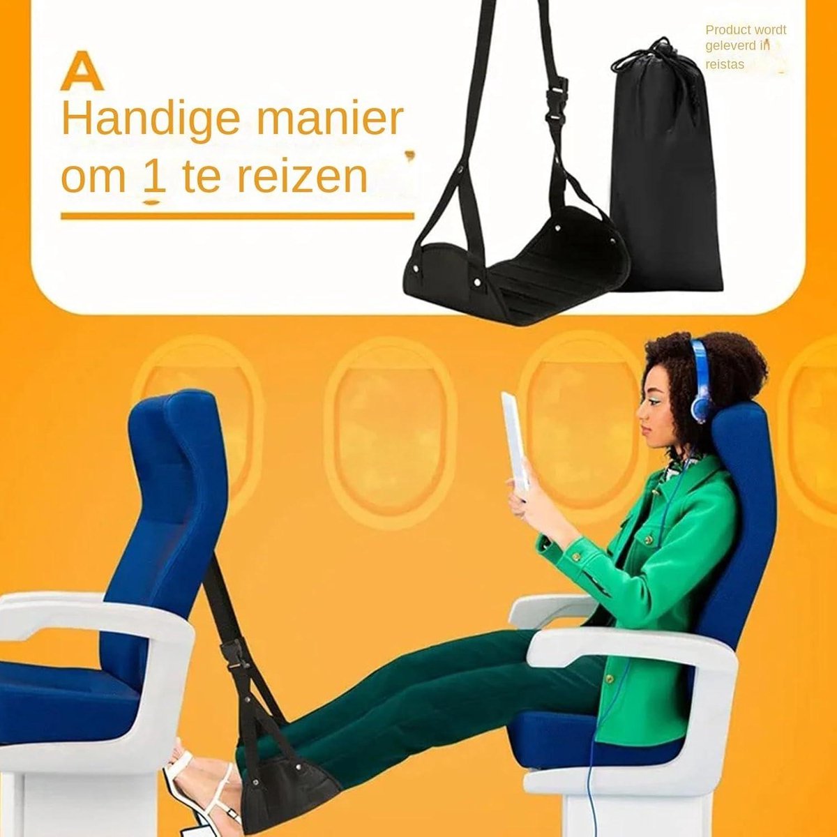 Vliegvoetslinger - Vliegtuig Reizen Voet Hangmat Vliegvoetslinger - Vliegtuig Reizen Voet Hangmat
