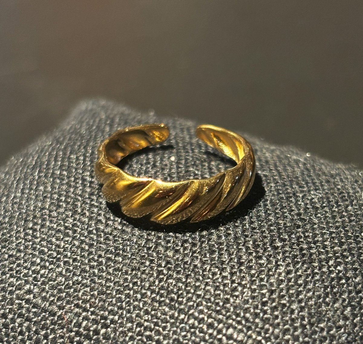 No-Fade Goud-Stijl Vergulde Croissant Ring Sieraden Voor Dames En Heren