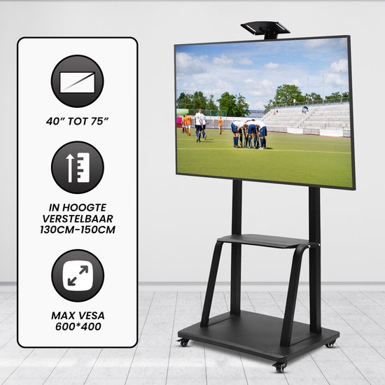 Nedis TVSM2040BK - Draaibare standaard voor tv 37-70