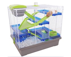 Rattenkooi - Hamsterkooi Met Unieke Loft Den - Frettenkooi Met Stevige Basis - Eenvoudig Schoon Te Maken