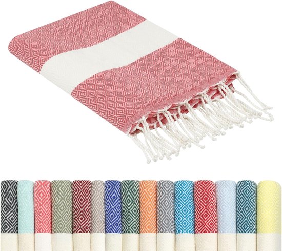 Tadussi ® Saunahanddoek, Fouta hamamdoek, XXL, set van 2, ideaal als