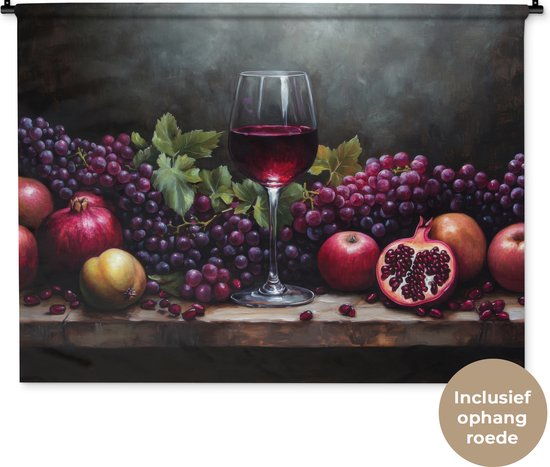 Tapisserie murale 150x112 cm - Vin - Fruits - Nature morte - Tapisserie - Tapisseries