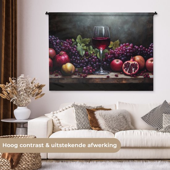Tapisserie murale 150x112 cm - Vin - Fruits - Nature morte - Tapisserie - Tapisseries
