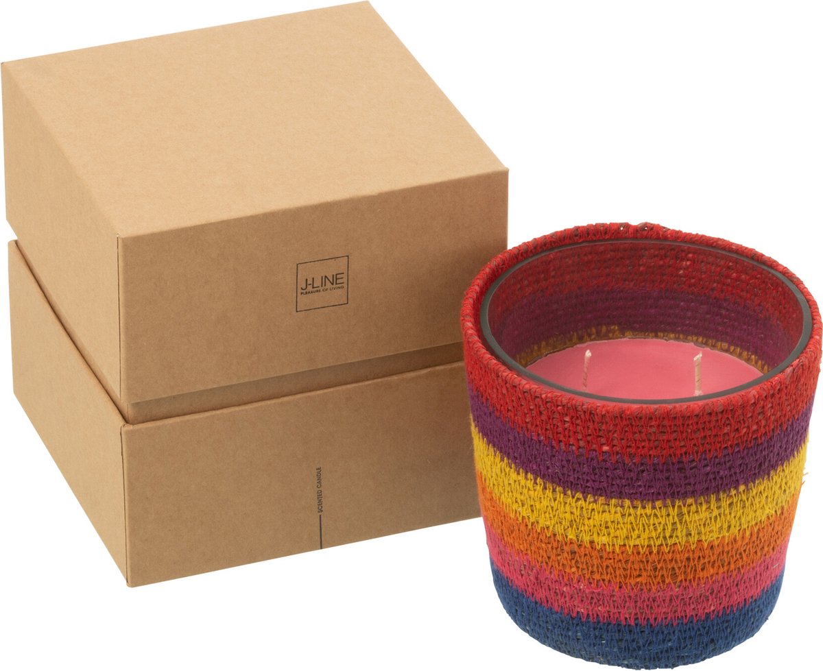 J-Line geurkaars mand - beige/mix - small - 45U Multi