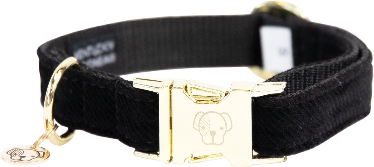 Kentucky Dogwear - Hondenhalsband Corduroy - Zwart - Maat S - 28-40cm - Hondenriem
