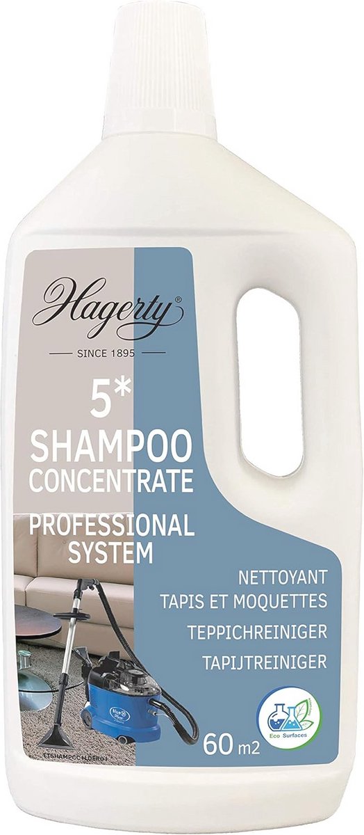 Tapijtshampoo - 1L Concentraat voor Waszuiger - Vlekken en Geuren Verwijderen - Effectieve Textielreiniger