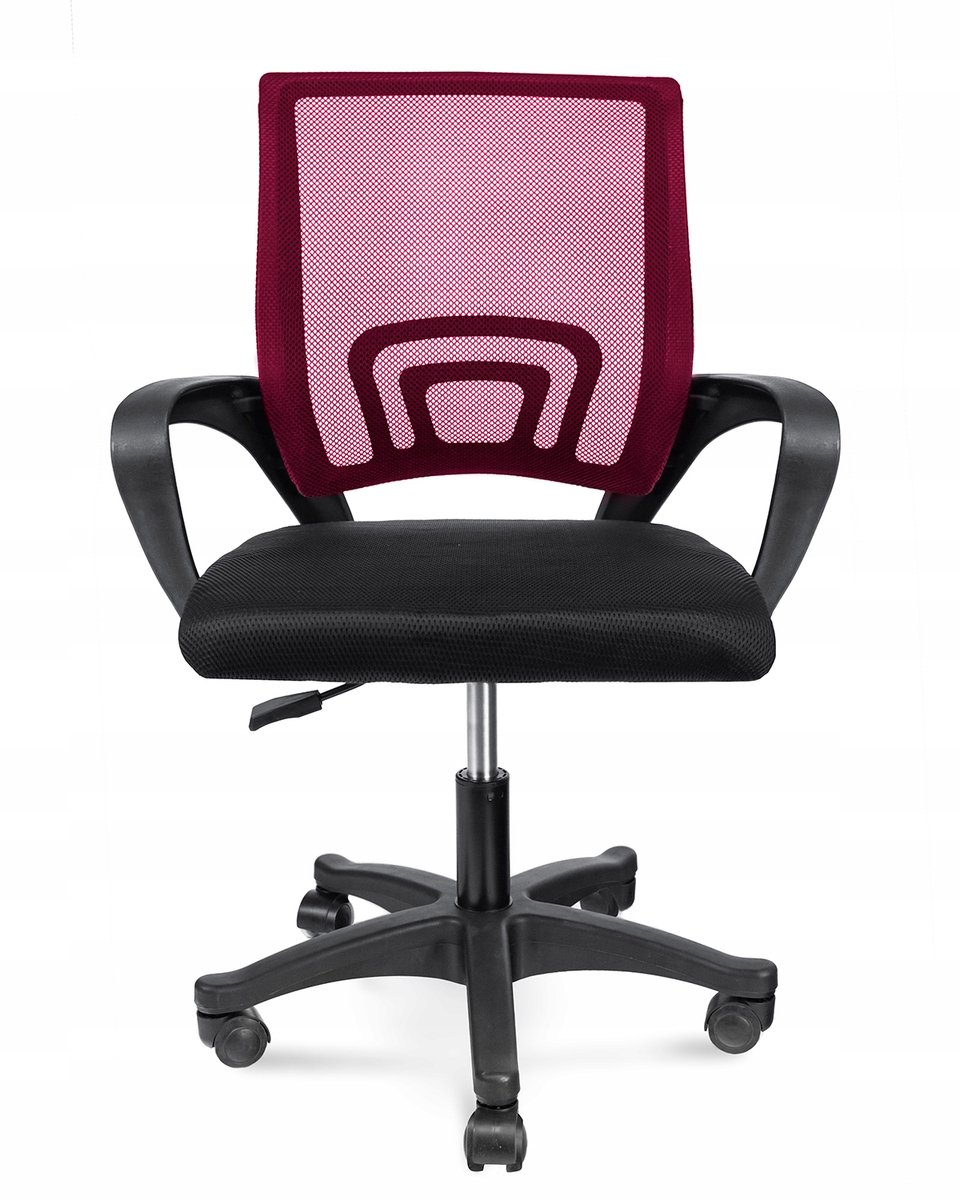 SMART Bureaustoel Zwart/Rood Ergonomisch Design - Product - €32,99