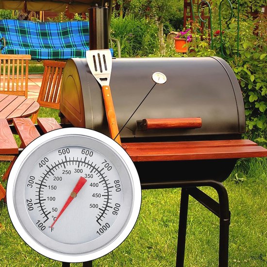 Stainless Steel BBQ Thermometer, Thermometer Ranges from 50 To 800℉ Fahrenheit, For Any Grill, Barbecue or Oven