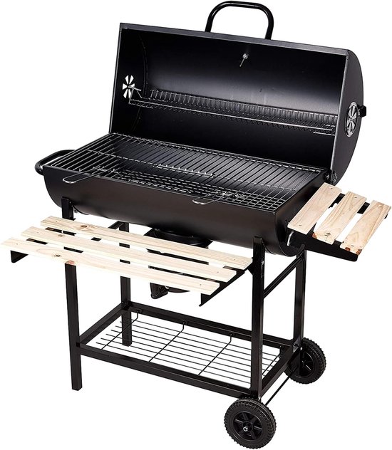 TAINO HERO XXL houtskoolgrillset, afdekhoes, grillplaat, smoker