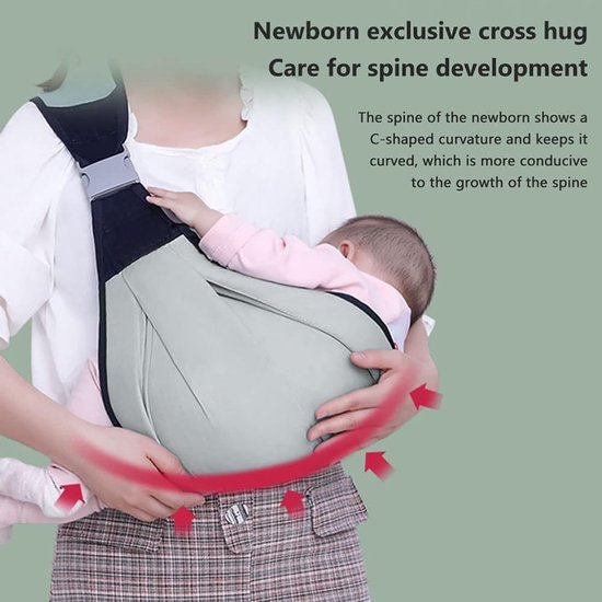 Verstelbare en multifunctionele babydraagdoek voor pasgeborenen tot 20 kg - Ademend en comfortabel — afbeelding 3
