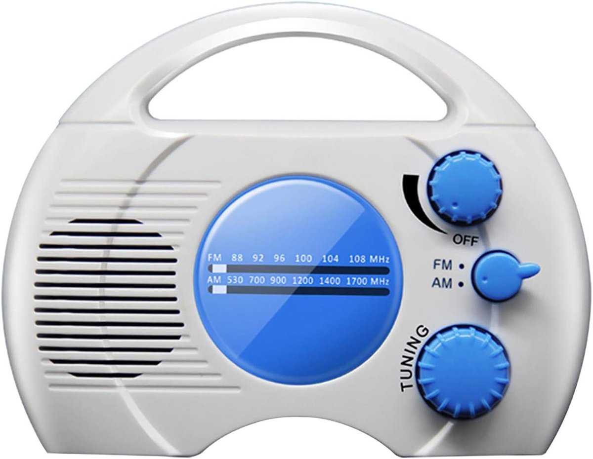 Waterdichte Douche Radio met Ingebouwde Luidspreker - Compacte FM/AM Mediaspeler voor Badkamer