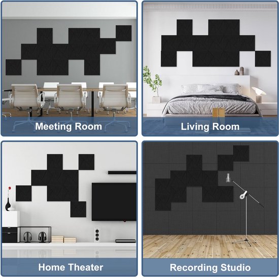UMIACOUSTICS Pack of 4 Acoustic Wall Panels, 5cm Thick