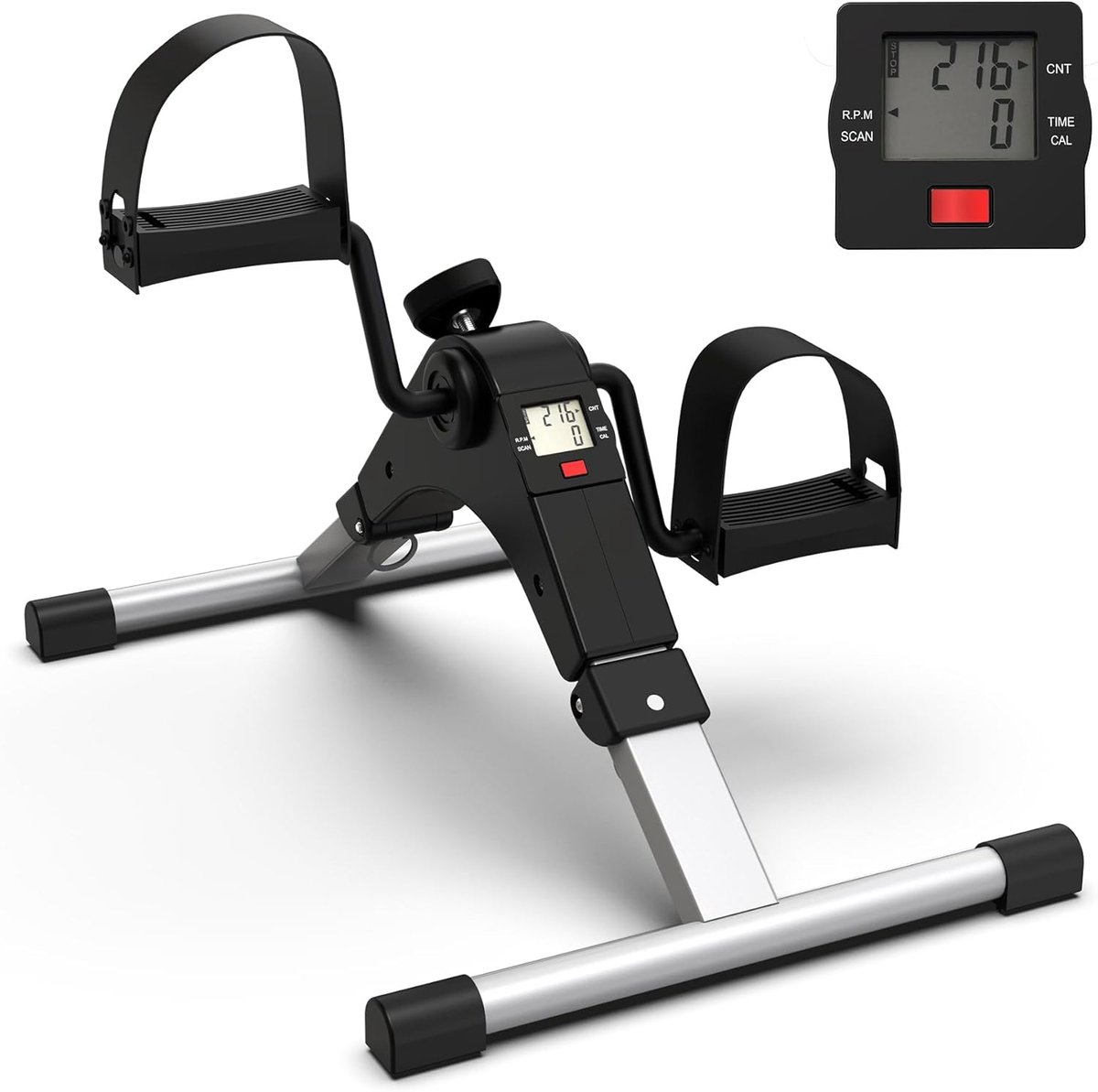 4-in-1 Mini Hometrainer - Opvouwbare LCD Trainer voor Arm- en Beentraining | Thuisgymnastiek en Fitness