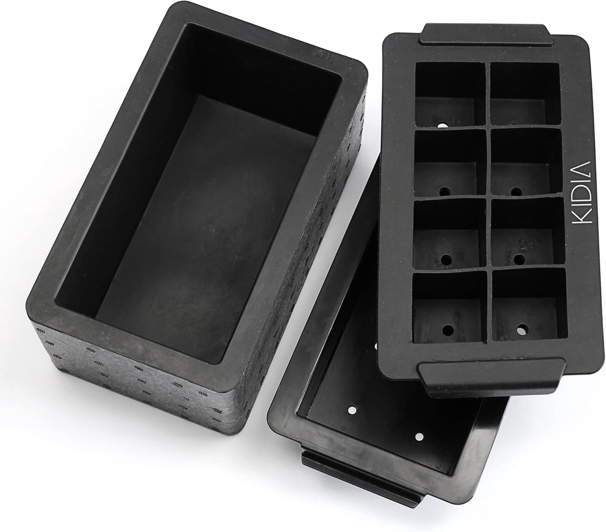 Bac à Glaçons Transparent – Moule à Glaçons De 5,1 Cm, Grand Plateau En Silicone Transparent à 4 Cavités, Moule à Glaçons Transparent Pour Whisky Et Cocktail