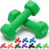 Bol.com Uniseks neopreen halters - 09 kg - donkergroen - set van 2 aanbieding